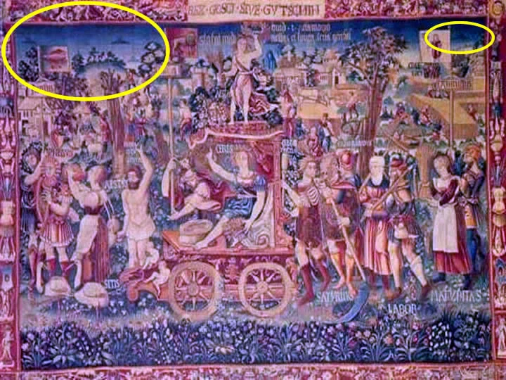 Unidentified Flying Objects In Chase on Tapestry
